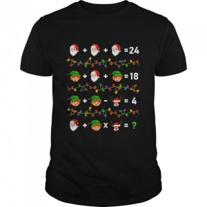 Santa Elf Operations Quiz Math Teacher Christmas Shirt