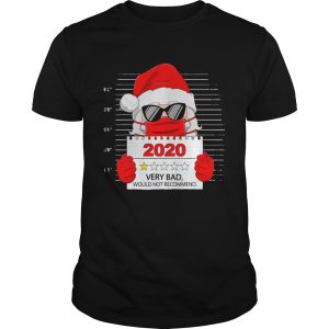 Santa Face Mask 2020 One Star Very Bad Would Not Recommend shirt