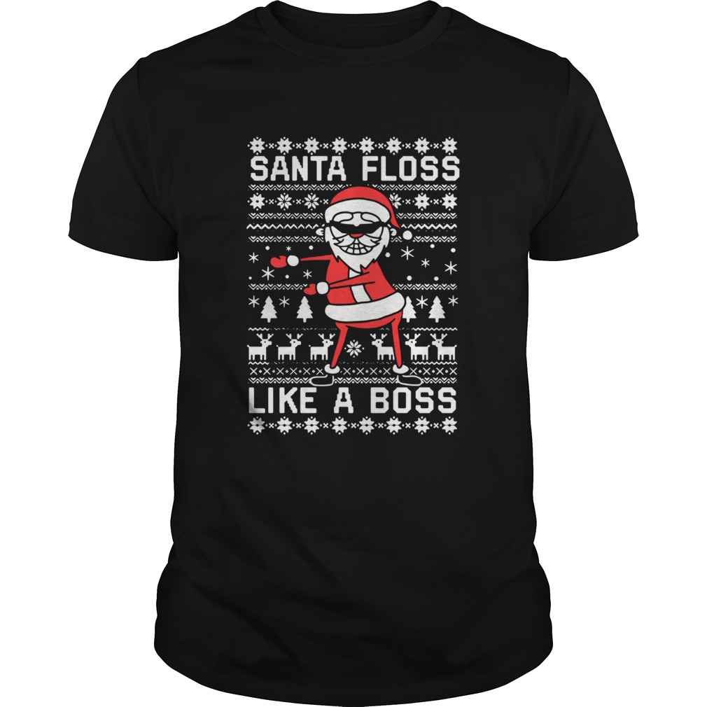 Santa Floss Like A Boss Ugly Christmas shirt Santa Floss Like A Boss Ugly Christmas shirt