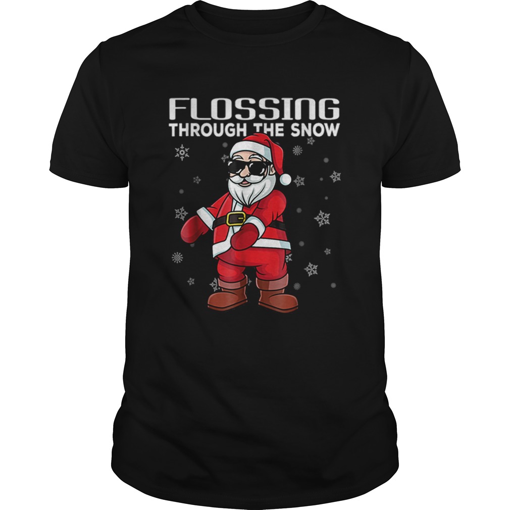 Santa Flossing through the snow Floss like a Boss shirt Santa Flossing through the snow Floss like a Boss shirt