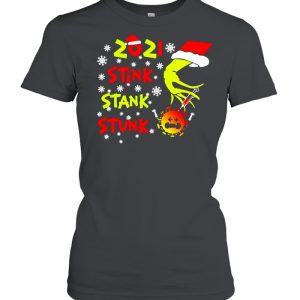 Santa Grinch Hand 2021 Stink Stank Stunk Coronavirus Christmas Sweat T-shirt