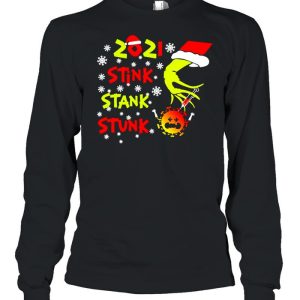 Santa Grinch Hand 2021 Stink Stank Stunk Coronavirus Christmas Sweat T shirt 3
