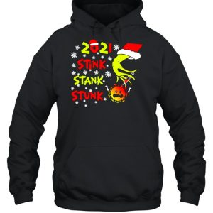 Santa Grinch Hand 2021 Stink Stank Stunk Coronavirus Christmas Sweat T shirt 5