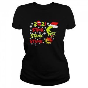Santa Grinch Hand 2021 Stink Stank Stunk Coronavirus Christmas shirt