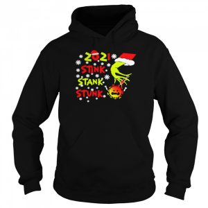Santa Grinch Hand 2021 Stink Stank Stunk Coronavirus Christmas shirt 5