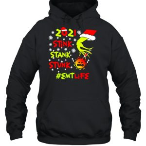 Santa Grinch Hand 2021 Stink Stank Stunk EMT Life Coronavirus Christmas Sweater T shirt 5