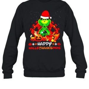 Santa Grinch Happy Hallothanksmas Halloween 2021 shirt 4