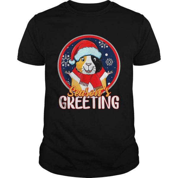 Santa Guinea Pig Seasons Greeting Christmas shirt