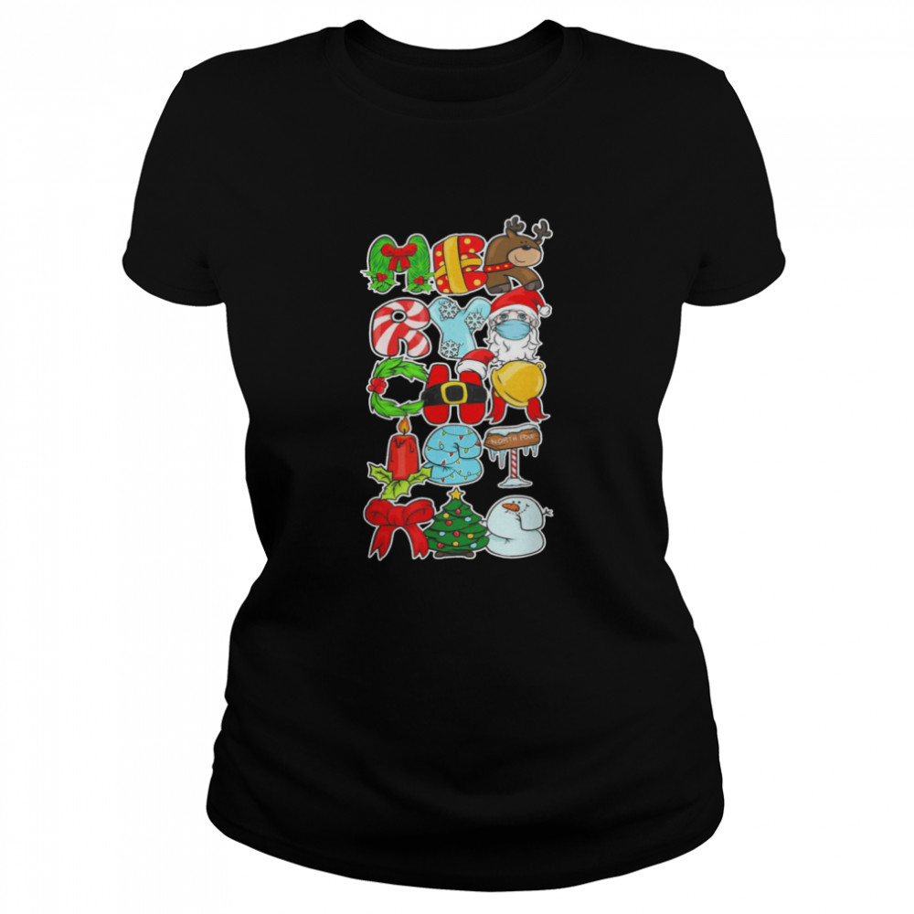 Santa In Mask Merry Christmas 2021 tshirt Santa In Mask Merry Christmas 2021 tshirt
