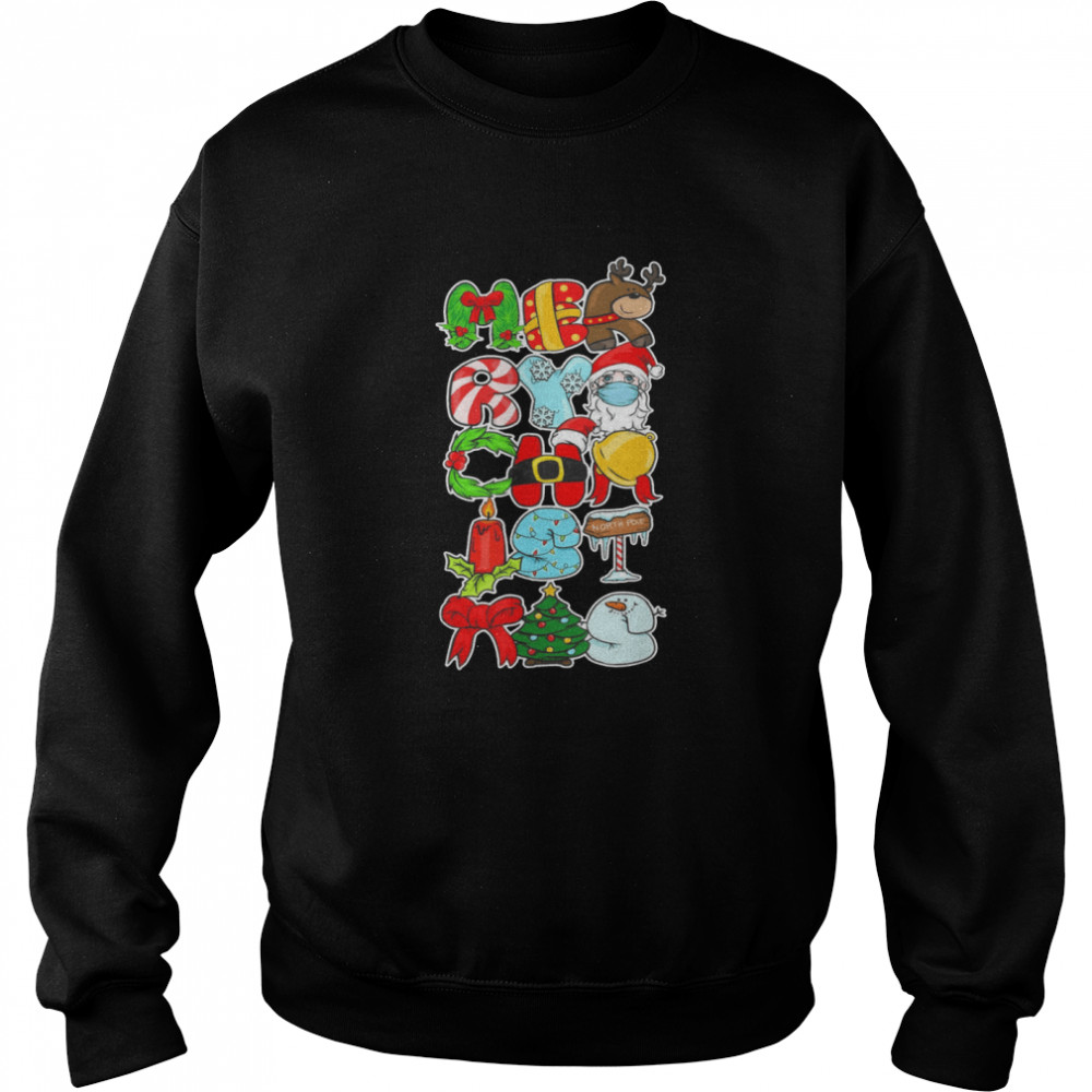 Santa In Mask Merry Christmas 2021 tshirt Santa In Mask Merry Christmas 2021 tshirt
