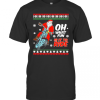 Santa On A Motorcycle Christmas T-Shirt