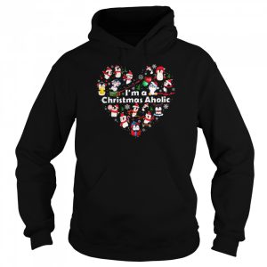 Santa Penguin I'm A Christmas Aholic Merry Christmas Shirt 5