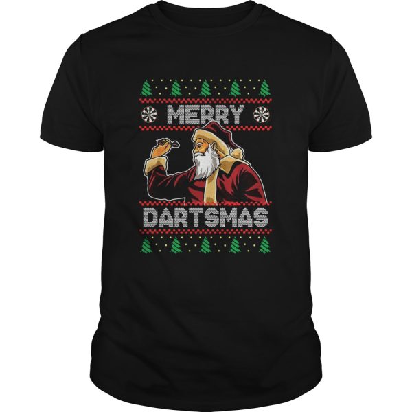 Santa Plays Darts Merry Dartsmas Ugly Christmas shirt