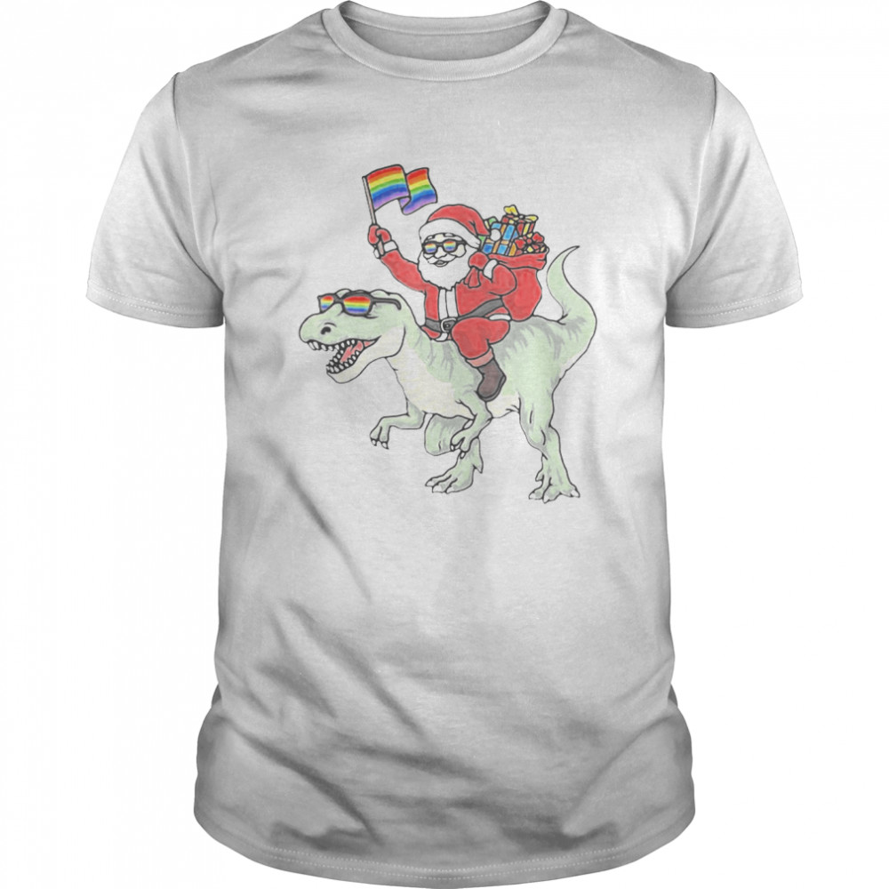 Santa Riding Saurus shirt Santa Riding Saurus shirt