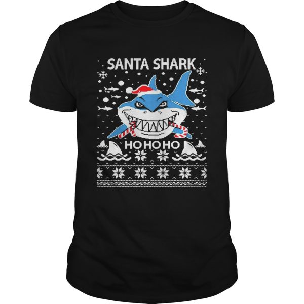 Santa Shark Ho Ho Ho Christmas shirt