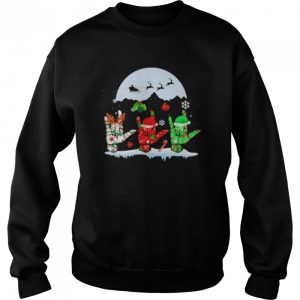 Santa Sign Language Moon Merry Christmas shirt 4