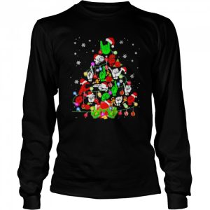 Santa Sign Language Tree Light 2021 Christmas shirt 3