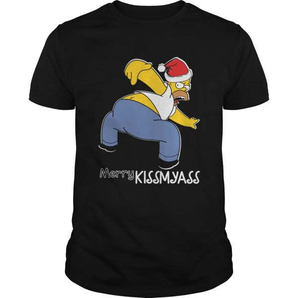 Santa Simpsons Merry Kissmyass Christmas shirt