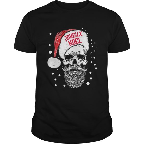 Santa Skull Joyeux Noel shirt