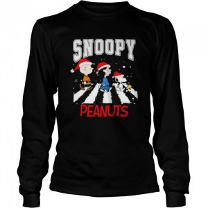 Santa Snoopy and Peanuts Abbey Road Christmas shirt 3