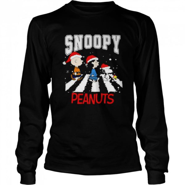Santa Snoopy and Peanuts Abbey Road Christmas shirt