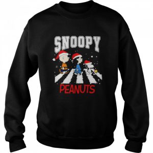 Santa Snoopy and Peanuts Abbey Road Christmas shirt 4