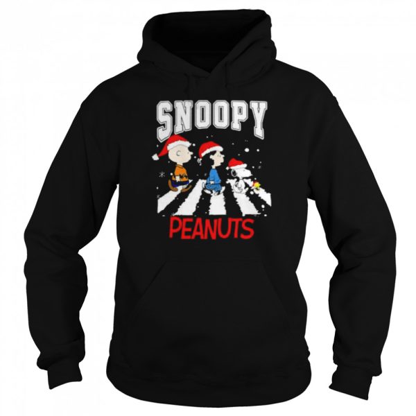 Santa Snoopy and Peanuts Abbey Road Christmas shirt
