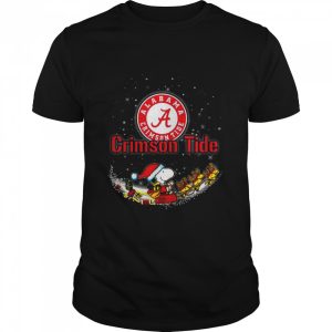 Santa Snoopy and Woodstock Alabama Crimson Tide 2021 Christmas shirt