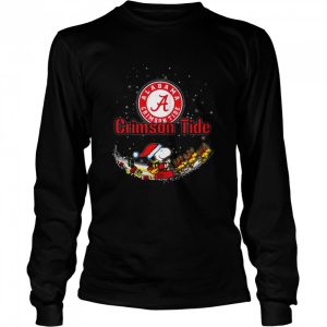 Santa Snoopy and Woodstock Alabama Crimson Tide 2021 Christmas shirt 3