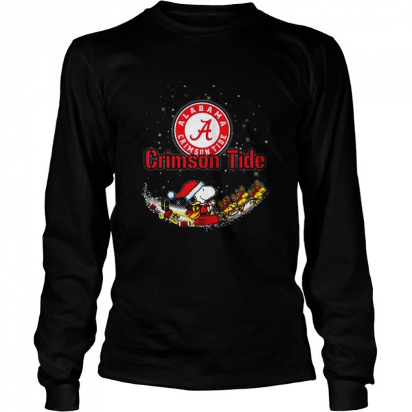 Santa Snoopy and Woodstock Alabama Crimson Tide 2021 Christmas shirt