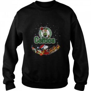 Santa Snoopy and Woodstock Boston Celtics 2021 Christmas shirt 4