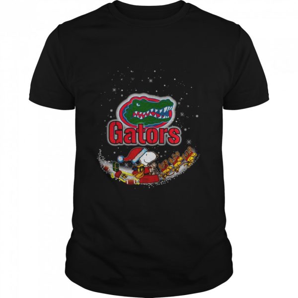 Santa Snoopy and Woodstock Florida Gators 2021 Christmas tshirt
