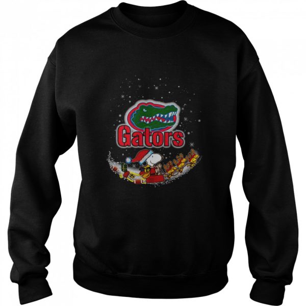 Santa Snoopy and Woodstock Florida Gators 2021 Christmas tshirt