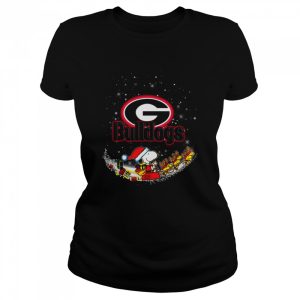Santa Snoopy and Woodstock Georgia Bulldogs 2021 Christmas tshirt