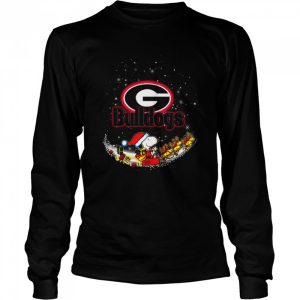 Santa Snoopy and Woodstock Georgia Bulldogs 2021 Christmas tshirt 3