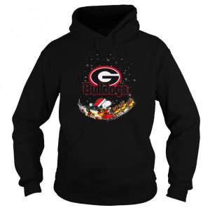Santa Snoopy and Woodstock Georgia Bulldogs 2021 Christmas tshirt 5
