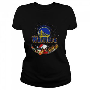 Santa Snoopy and Woodstock Golden State Warriors 2021 Christmas tshirt