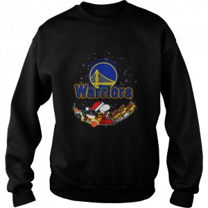 Santa Snoopy and Woodstock Golden State Warriors 2021 Christmas tshirt 4