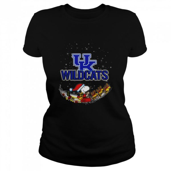 Santa Snoopy and Woodstock Kentucky Wildcats 2021 Christmas tshirt