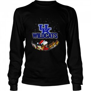 Santa Snoopy and Woodstock Kentucky Wildcats 2021 Christmas tshirt 3