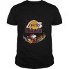 Santa Snoopy and Woodstock Los Angeles Lakers 2021 Christmas tshirt