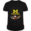 Santa Snoopy and Woodstock Michigan Wolverines 2021 Christmas tshirt