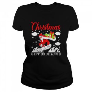 Santa Snowboarding Christmas Snowboarder Xmas Winter Sports Shirt