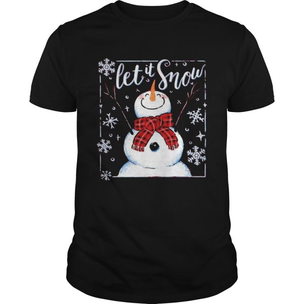 Santa Snowman Let It Snow shirt