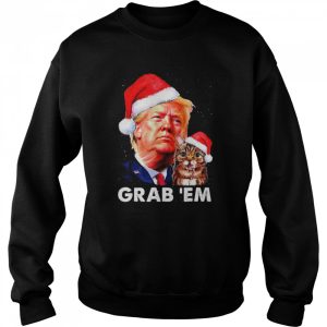 Santa Trump Cat Grab 'Em Merry Christmas 2022 shirt 4