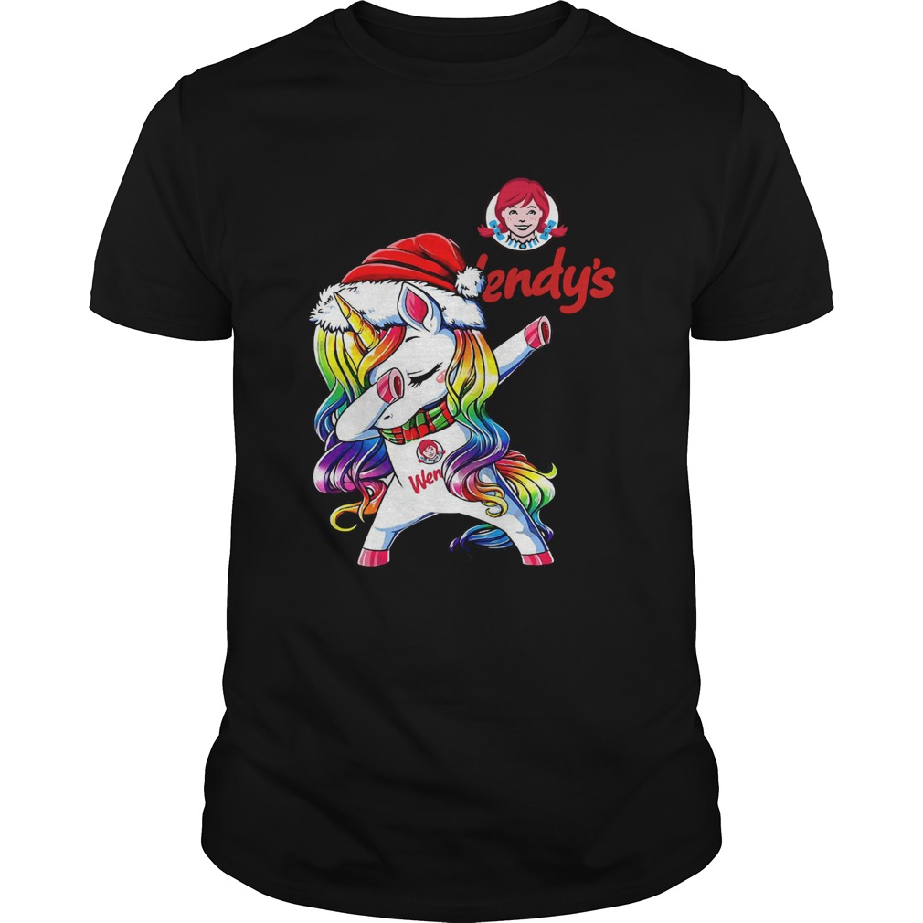 Santa Unicorn Dabbing Wendy’s Shirt Santa Unicorn Dabbing Wendy’s Shirt