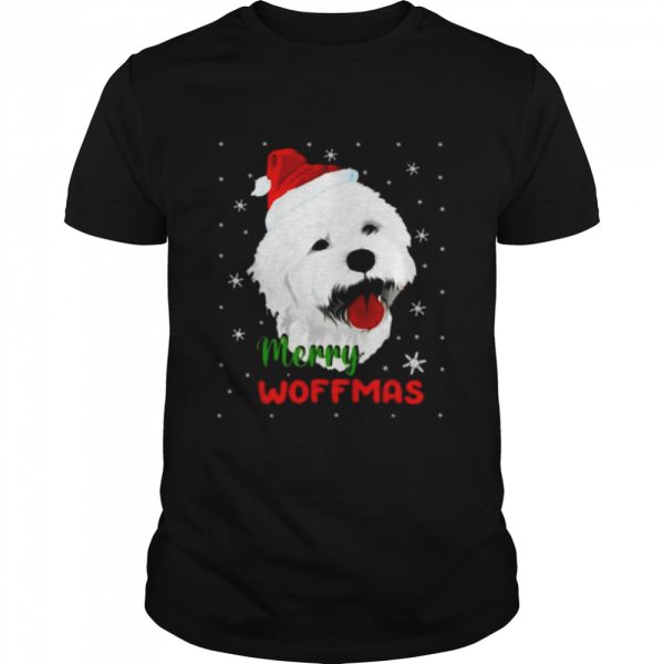 Santa White Terrier Merry Woofmas Christmas shirt