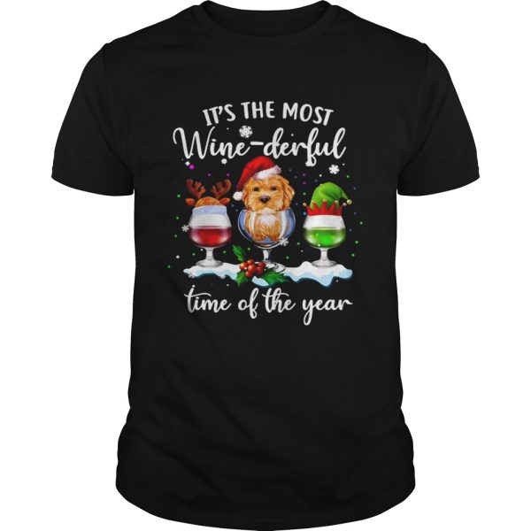 Santa Yorkie Its The Most Wine Derful Time Of The Year Christmas shirt