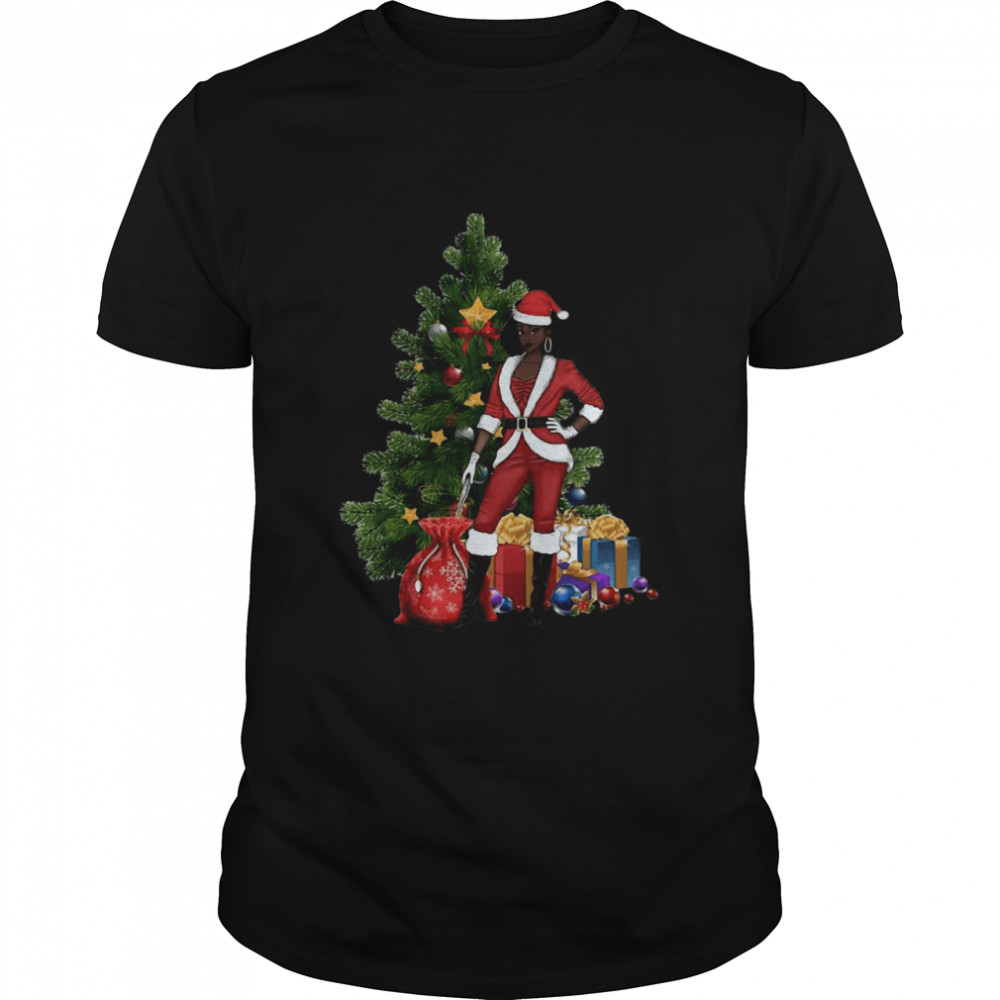 Santa black woman Christmas shirt Santa black woman Christmas shirt