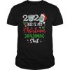 Santa claus face mask 2020 this is my christmas pajama sweater ugly shirt